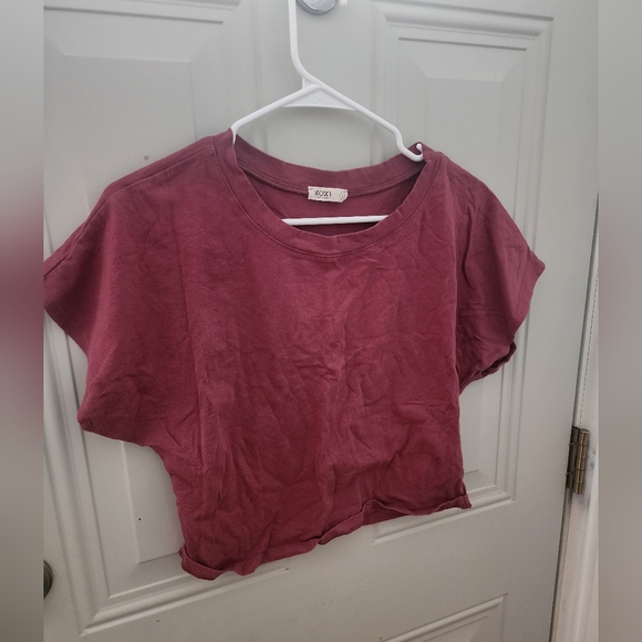 Sozy Mauve Pink Cotton Crop Top - L - Picture 2 of 4